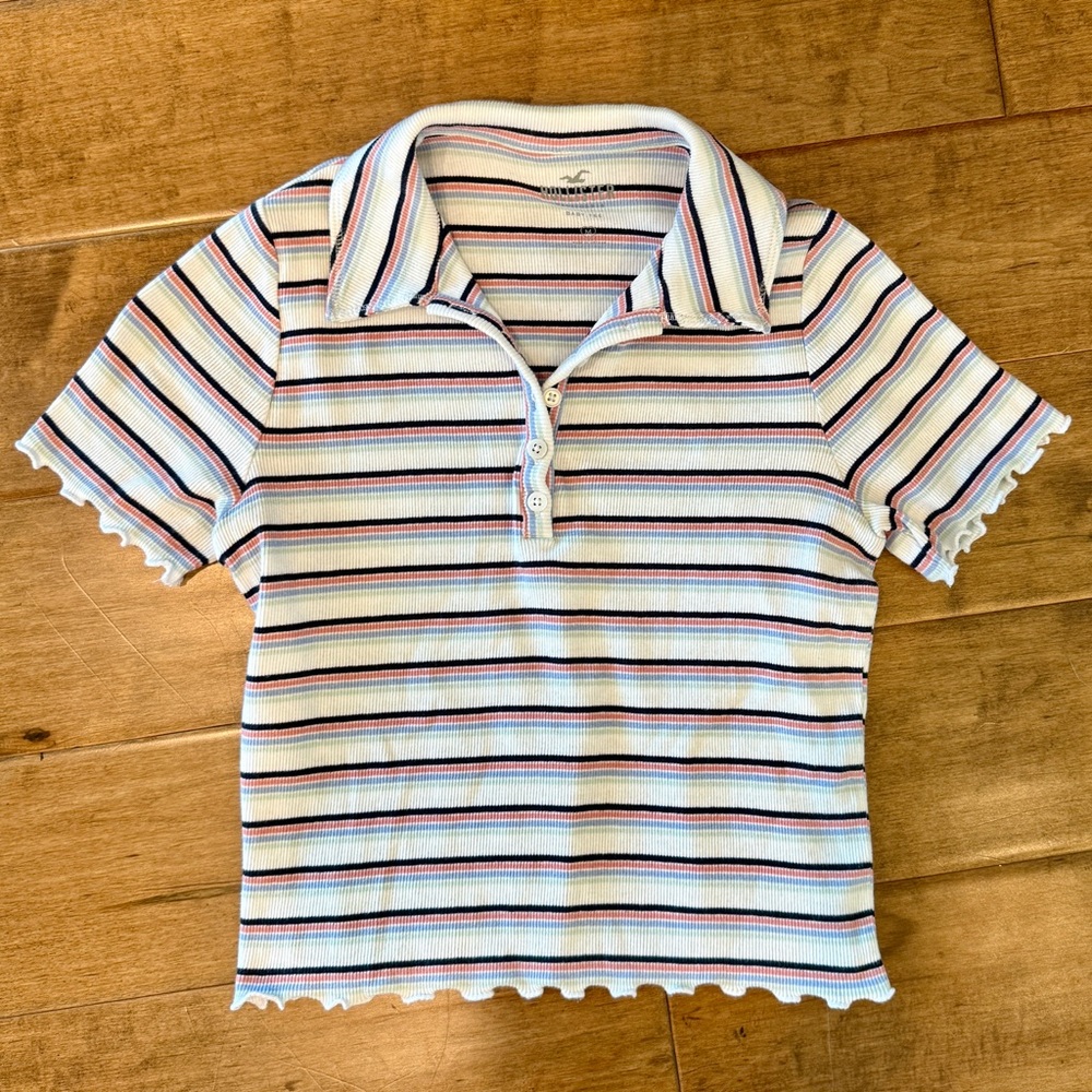 Hollister Multicolor Striped Baby Tee